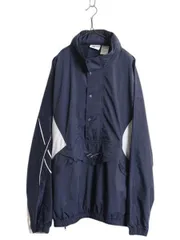 【お得なクーポン配布中!】 90s リーボック ハーフジップ ナイロン ジャケット メンズ XL 古着 オールド REEBOK ジャンパー ウィンドブレーカー 収納 フード ツートン