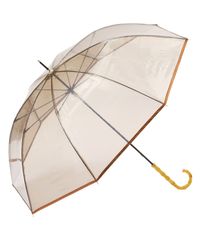 【在庫処分】Wpc. 雨傘 [ビニール傘] バンブークリアアンブレラ ブラウン 長傘 58cm レディース 大きい 持ち手 バンブー 透明 映え インスタ 丈夫 通勤 通学 おしゃれ 可愛い 女性 RWS-22004-LU