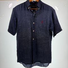 ラルフローレン RALPH LAUREN CUSTOM FIT LINEN BUTTON DOWN SHIRT カスタム フィット リネン ボタンダウンシャツ 半袖 C-51