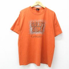 XL/古着 半袖 ビンテージ Tシャツ メンズ 90s ゴールドジム 大きいサイズ コットン クルーネック オレンジ 25jul07 中古
