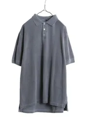 【お得なクーポン配布中!】 90s OLD GAP 鹿の子 半袖 ポロシャツ メンズ M / 古着 90年代 オールド ギャップ 無地 半袖シャツ 紺タグ ヘビーウェイト コットン ピケ 灰