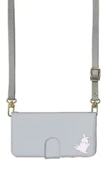 iPhone15Pro  ケース 手帳型 iPhone15 プロ スマホケース スマホショルダー レザー ストラップ うさぎ ウサギ 兎 ブルー かわいい  調節可能 130cm  カラー06