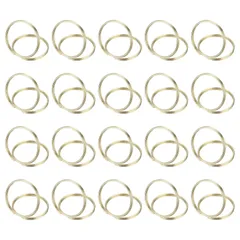 uxcell テーブルナンバーホルダー20個 金色 プレイスカードホルダー 名前スタンド ラウンド ピクチャーホルダー テーブルセッティング ウェディングディスプレイ