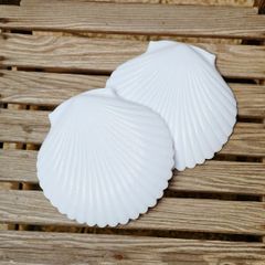 フランス製 白いお皿 貝殻２枚 セット arcopal アルコパル ビンテージ