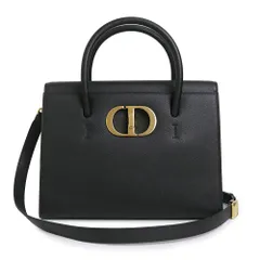 クリスチャンディオール サントノレ ミディアム 30 モンテーニュ 2WAY ショルダー ハンドバッグ 斜め掛け グレインドカーフスキン ブラック ゴールド金具 M9306UBAE Christian Dior（未使用　展示品）