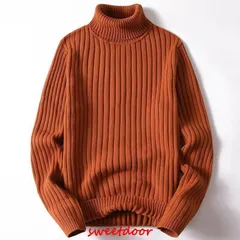 セーター メンズ ニット タートルネック ハイネック タイト 無地 シンプル トップス xzjhqjb#