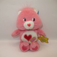 CareBears Lovealotbear Plush, approximately 18cm tall, heart pink figure doll plush toy.