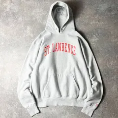 90s USA製 Cotton Exchange カレッジ プリント RWタイプ スウェット フード パーカー XXL / 90年代 アメリカ製 リバース トレーナー グレー