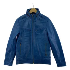 美品 サイズ50 FREEDOM レザージャケット ドミネーター ロイヤルブルー wine-king_2877100000035918