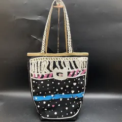 J202 TSUMORI CHISATO ツモリチサト 総柄トートバッグ/ブラック 中古 レディースバッグ 布バッグ エコバッグ