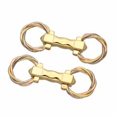 Cartier カルティエ トリニティ スリーゴールド エントアウィーヴド カフリンクス 750 K18 YG WG PG イエローゴールド ホワイトゴールド ピンクゴールド【送料無料】【中古】25130401