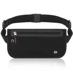 Mellbree セキュリティポーチ スキミング防止 防犯グッズ ウエストポーチ スリ対策 海外旅行用 貴重品ポーチ 薄型軽量 RFIDブロック 多機能収納 メンズ/レディース対応 防水仕様 旅行便利グッズ 防犯バッグ シークレットポーチ 日常/ランニング/海