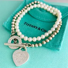 ティファニー リターントゥハート ダイヤ パール トグル ブレスレット OS9e