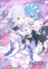【中古】キャラカード(キャラクター) エミリア＆レム(桜) ミニクリアート 「一番くじ Re：ゼロから始める異世界生活-あま～い春がきた!どれから食べる?-」 E賞