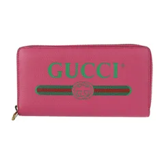 GUCCI グッチ 長財布 496317 レザー ピンク ゴールド金具 シェリー