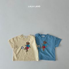 韓国子供服　サッカーT lalaland ベビーTシャツ　人気　プリント