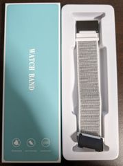 Niboow Xiaomi Redmi Watch 2 Lite 対応 バンド ナイロンバンド ベルクロバンド ベルト ストラップ 軽量 柔らかい 防水 耐汗性 マジックテープ 交換バンド メンズ＆レディース用 ホワイト