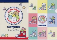 [중고] 클리어 파일 집합 A4 클리어 홀더 세트(2장 세트) [스미코구라시×CONVERSE]