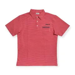 美品 adidas GOLF アディダス ゴルフ ギンガムチェック柄 半袖 ポロシャツ XO/XXG /メンズ/シアサッカー風/レッド×ホワイト