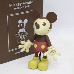ミッキーマウス飛行機 木製フィギュア「希少品」ディズニー正規品 066)ミレニアム限定品 2000年 ミッキーマウス ウッドドール 木製