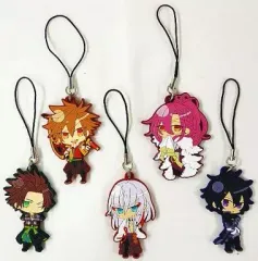 【中古】ストラップ(キャラクター) [単品] 千歳・千耶・千岳・秦・千鬼丸 ラバーストラップ5キャラセット 「PSPソフト 十鬼の絆 花結綴り 限定版 アニメイト限定セット」 同梱特典