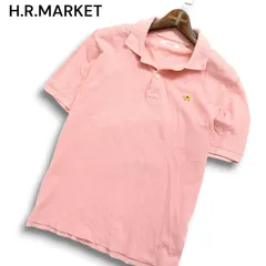 H.R.MARKET ハリウッドランチマーケット 春夏 Hラクダ ロゴ刺繍★ 半袖 鹿の子 ポロシャツ Sz.2 メンズ 日本製のサムネイル