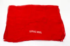 ハナエモリ ストール 無地 シルク 日本製 ブランド 小物 レディース レッド HANAE MORI 森英恵 【中古】のサムネイル