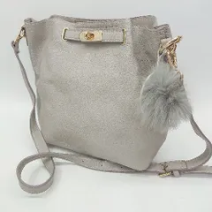 ◇ Unbillion ロゴワンポイント　シンプル　アップスタイル　フェミニン ショルダーバッグ グレー系 レディース E  【1507080006193】