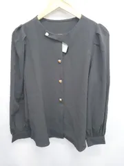 ◇ ⊇ ◎ ●未使用● aimoha アイモハ タグ付き パフスリーブ 長袖 シャツ ブラウス サイズL ブラック レディース メンズ E  【1506180012387】のサムネイル