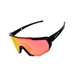 新品 [FUJIKAZE] スポーツサングラス 運動用サングラス UV400 紫外線99%カット 偏光レンズ付き マラソン トレラン サイクリング ゴルフ 釣り 登山 4枚交換レンズ 超軽量 ズレない 収納ケース付き RNV-02