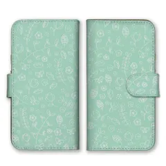 iPhone14ProMax ケース 手帳型 アイフォン14 プロマックス スマホケース 携帯ケース 北欧柄 ボタニカル柄 花柄 小花 フラワー かわいい おしゃれ 線画 手書き風 カラー01