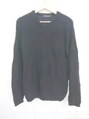 ◇ ⊇ nano universe ナノ ユニバース Vネック 長袖 セーター　ニット サイズL ブラック メンズ E  【1410230026111】