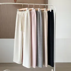 パンツ レディース 裏起毛 即購入OK ワイドパンツ ストリート スウェット 無地 シンプル ルームウェア あったかい 防寒ytyt122