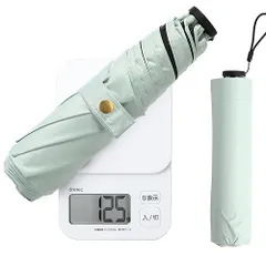 green Haomaomao 日傘 折りたたみ傘 レディース コンパクト 125g 超軽量UVカット晴雨兼用 遮光 持ち運びに便利 紫外線遮断 高強度グラスファイバー 日焼け防止 人気 折り畳み傘 耐風撥水 携帯便利 小型 おしゃれ 手動 収納ポーチ付き