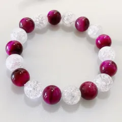 2点セット　天然石ブレスレット ピンクタイガーアイ水晶10㎜ パワーストーン金運仕事運32