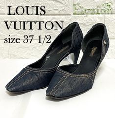 ★美品★ LOUIS VUITTON ルイヴィトン デニムパンプス size37 1/2 ブルー