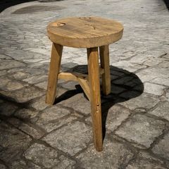 天然木 スツール 丸椅子 木製 ロースツール 椅子 ラウンド 飾り台 プランター台 インテリア 骨董品 アンティーク