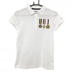 ジャックバニー 半袖ポロシャツ 白 勲章  レディース 1(M) ゴルフウェア Jack Bunny