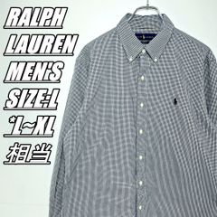 US古着】RALPH LAUREN ラルフローレン SLIM FIT チェック柄長袖シャツ