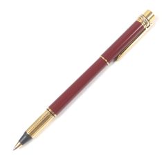 美品□Cartier カルティエ マストドゥ カルティエ トリニティ キャップ式 ボールペン ステーショナリー ボルドー ゴールド スイス製 メンズ