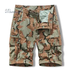 カーゴパンツ 半ズボン メンズ 迷彩柄 短パン ミリタリー系 作業ズボン ウォッシュ加工 ゆったり カモフラージュ スポーツ ワークショーツ 快適 アウトドア  vii3x045419