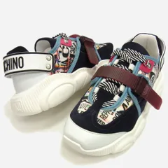 未使用品 定価10万円☆MOSCHINO モスキーノ テディー 3D ラバーソール スニーカー ローカット メンズ 靴 イタリア製のサムネイル