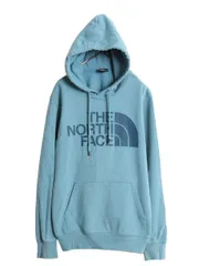 【お得なクーポン配布中!】 ノースフェイス プリント スウェット フード パーカー メンズ М 古着 The North Face プルオーバー 裏起毛 トレーナー アウトドア ブルー