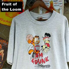 Fruit of the Loom フルーツオブザルーム USA製 Tシャツ XLサイズ ガーフィールド オーディ バスケットボール SLAM DUNK グレー 10661