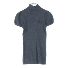 BURBERRY BLUE LABEL (バーバリーブルーレーベル) タートルネックニット半袖Tシャツ グレー