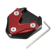 X AUTOHAUX Hondaに対応 CB1300 2020-2023用 1セットのオートバイキックスタンド延長エンラージャーパッドサイドスタンドサポートプレート ブラ ックレッド