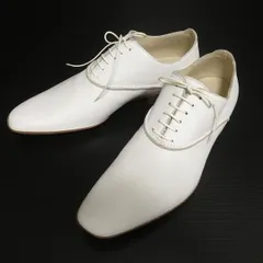 #ans エルメネジルドゼニア Zegna シューズ オックスフォードシューズ 7 1/2 EE 白 レザー レースアップ イタリア製 メンズ [864825]のサムネイル