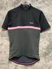 HZ799 ラファ Rapha クラブジャージ CLUB JERSEY 半袖 サイクルジャージ 黒 S ※色あせ