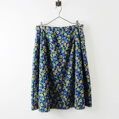 未使用 大きいサイズ マーリエ エフデ Maglie ef-de フラワー刺繍オーガンジースカート 15/ブルー系 タック 【2400013850971】のサムネイル
