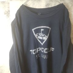 ビンテージロンT☆　USA古着  ネイビー　ゴルフ　S　C26
